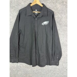 Philadelphia Eagles Shirt Mens Large Darius Rucker Button Up Black NFL Birds